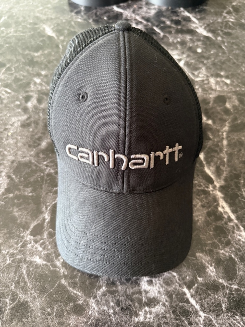 Carhartt Black Embroidered Logo Mesh Cap